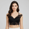 Maroon Butterfly Lace Crop Top