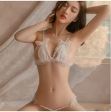 HOUX Sexy Lace Lingerie Set – 3-Dots Pearl Thong & Passionate Take-Off Design