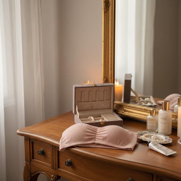 Ribbed Seamless Bandeau Bra